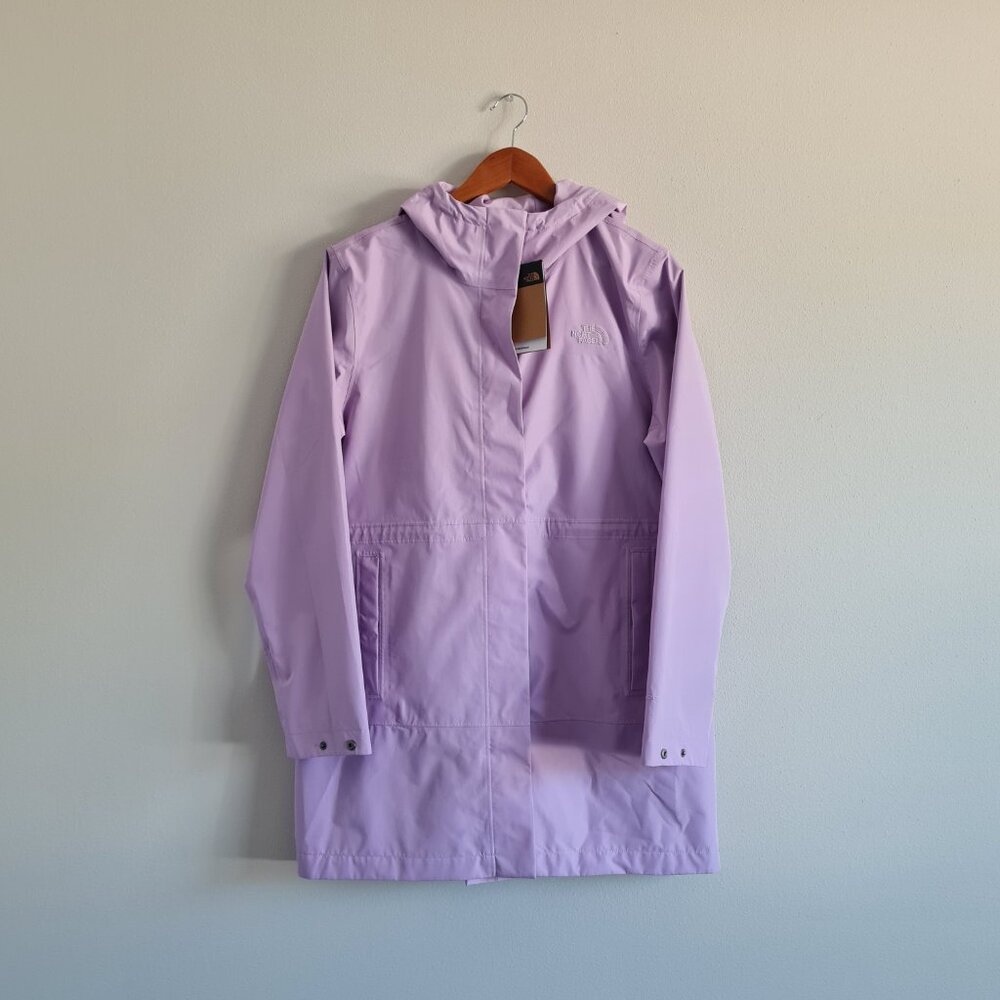 The North Face Woodmont Parka Lupine Purple Large New NWT Pastel Raincoat Jacket